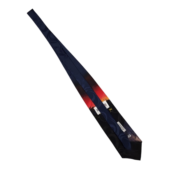 Vintage Jurassic Park Multicolored 100% Silk Novelty Dinosaur Print Tie OS - Picture 8 of 10